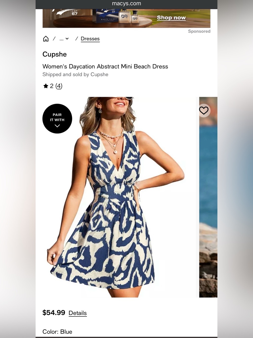 Cupshe Daycation Abstract Mini Dress - Picture 10 of 14